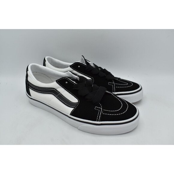 Vans Womens Size 7 SK8 Low Black White Lace Up Casual Sneakers Shoes - Picture 3 of 9